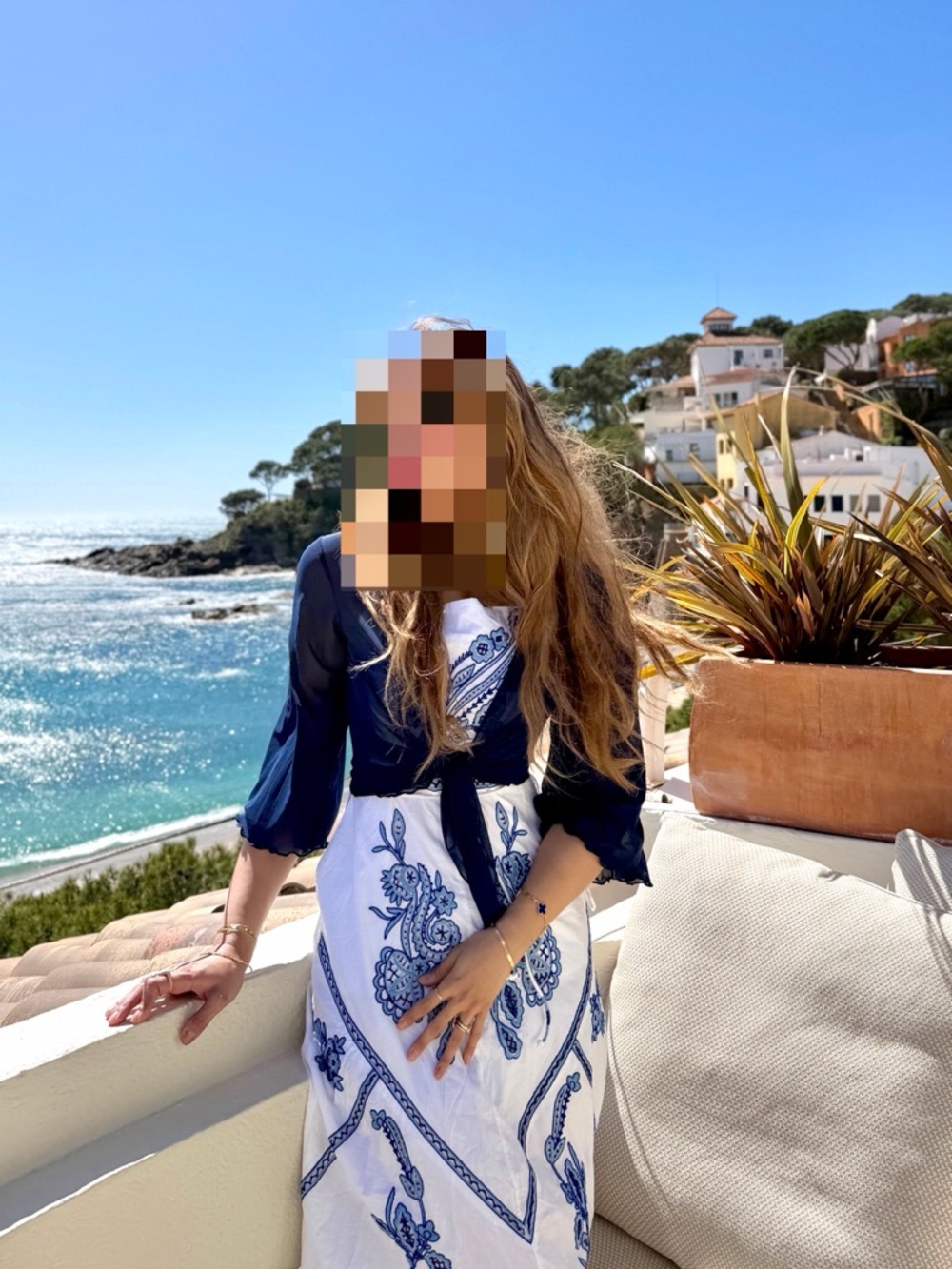 Zara’s Embroidered midi dress